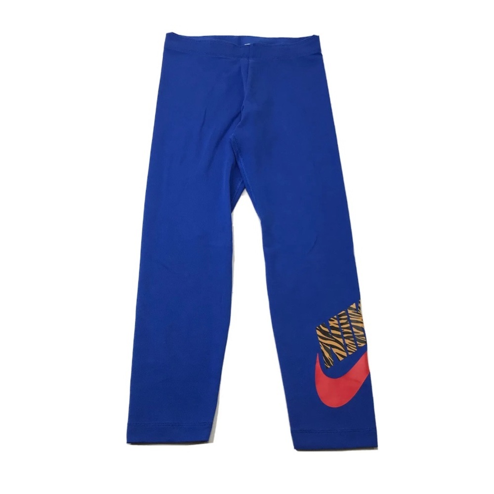 NEW Nike Blue Leggings Tiger Graphic Spell Out Size M